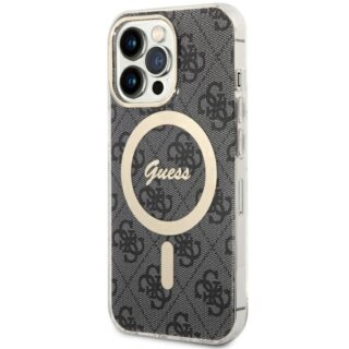 Guess GUHMP13LH4STK MagSafe iPhone 13 Pro kemény hátlap tok - fekete
