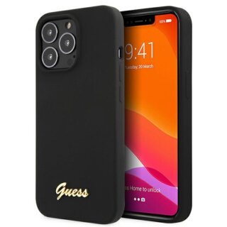 Guess Silicone Script GUHMP13LLSLMGBK iPhone 13 Pro szilikon hátlap tok - fekete