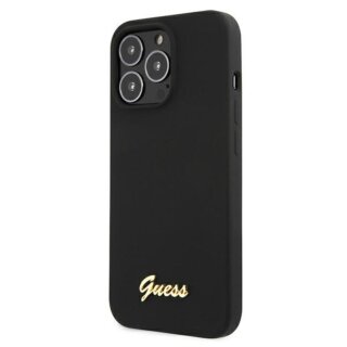 Guess Silicone Script GUHMP13LLSLMGBK iPhone 13 Pro szilikon hátlap tok - fekete