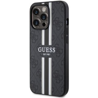 Guess GUHMP13LP4RPSK MagSafe iPhone 13 / 13 Pro bőr hátlap tok - fekete
