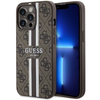 Guess GUHMP13LP4RPSW MagSafe iPhone 13 / 13 Pro bőr hátlap tok - barna