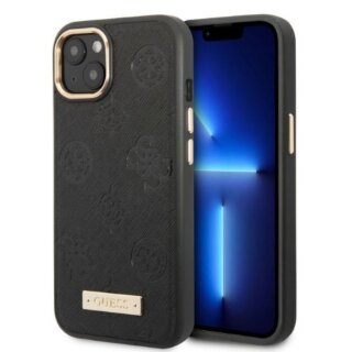 Guess Plate GUHMP13MSAPSTK MagSafe iPhone 13 kemény hátlap tok - fekete