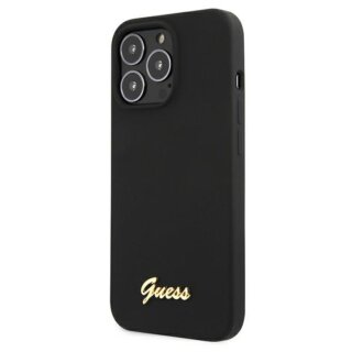 Guess Silicone Script GUHMP13XLSLMGBK iPhone 13 Pro Max szilikon hátlap tok - fekete