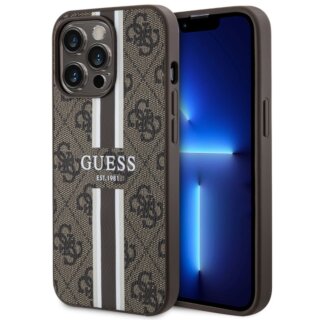 Guess GUHMP13XP4RPSW MagSafe iPhone 13 Pro Max bőr hátlap tok - barna