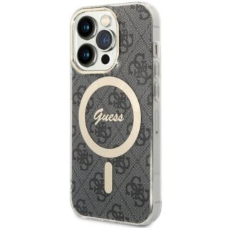 Guess GUHMP14LH4STK MagSafe iPhone 14 Pro kemény hátlap tok - fekete