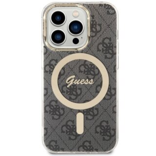 Guess GUHMP14LH4STK MagSafe iPhone 14 Pro kemény hátlap tok - fekete