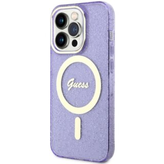 Guess GUHMP14LHCMCGU MagSafe iPhone 14 Pro kemény hátlap tok - lila