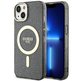Guess GUHMP14MHCMCGK MagSafe iPhone 14 Plus kemény hátlap tok - fekete