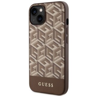 Guess GUHMP14MHGCFSEW MagSafe iPhone 14 Plus kemény hátlap tok - barna