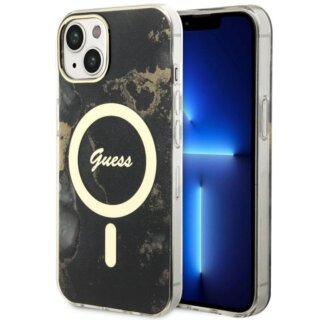 Guess GUHMP14MHTMRSK MagSafe iPhone 14 Plus kemény hátlap tok - fekete