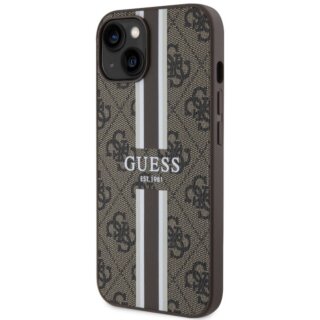 Guess GUHMP14MP4RPSW MagSafe iPhone 14 Plus bőr hátlap tok - barna