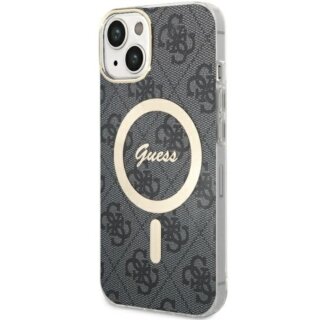 Guess GUHMP14SH4STK MagSafe iPhone 14 / 15 kemény hátlap tok - fekete