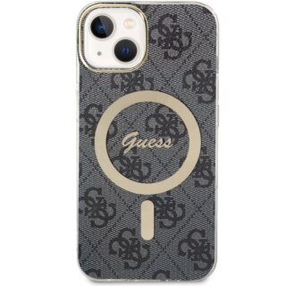 Guess GUHMP14SH4STK MagSafe iPhone 14 / 15 kemény hátlap tok - fekete
