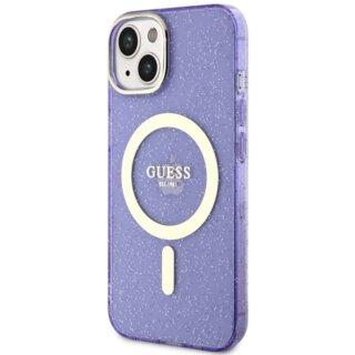 Guess GUHMP14SHCMCGU MagSafe iPhone 14 kemény hátlap tok - lila