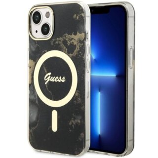 Guess GUHMP14SHTMRSK MagSafe iPhone 14 kemény hátlap tok - fekete