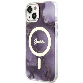 Guess GUHMP14SHTMRSU MagSafe iPhone 14 kemény hátlap tok - lila