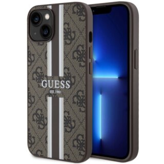 Guess GUHMP14SP4RPSW MagSafe iPhone 14 bőr hátlap tok - barna