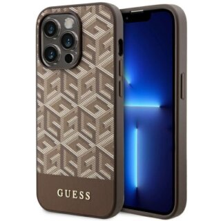 Guess GUHMP14XHGCFSEW MagSafe iPhone 14 Pro Max kemény hátlap tok - barna
