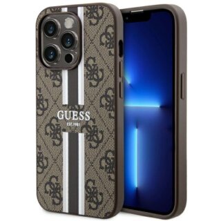 Guess GUHMP14XP4RPSW MagSafe iPhone 14 Pro Max bőr hátlap tok - barna