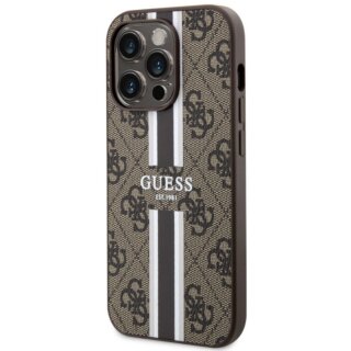 Guess GUHMP14XP4RPSW MagSafe iPhone 14 Pro Max bőr hátlap tok - barna