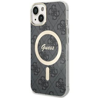 Guess GUHMP15MH4STK MagSafe iPhone 14 Plus / 15 Plus kemény hátlap tok - fekete
