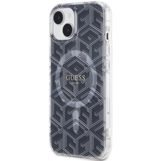 Guess GUHMP15MHGCUSTGK MagSafe iPhone 14 Plus / 15 Plus kemény hátlap tok - fekete