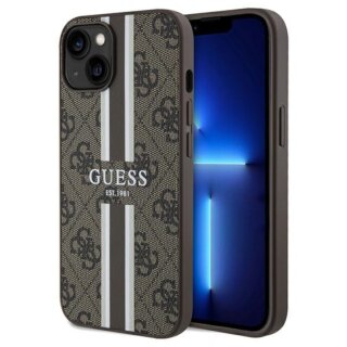 Guess GUHMP15SP4RPSW MagSafe iPhone 13 / 14 / 15 bőr hátlap tok - barna