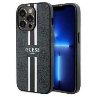 Guess GUHMP15XP4RPSK MagSafe iPhone 15 Pro Max bőr hátlap tok - fekete
