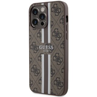 Guess GUHMP15XP4RPSW MagSafe iPhone 15 Pro Max bőr hátlap tok - barna
