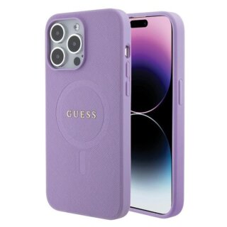 Guess GUHMP15XPSAHMCU MagSafe iPhone 15 Pro Max bőr hátlap tok - lila