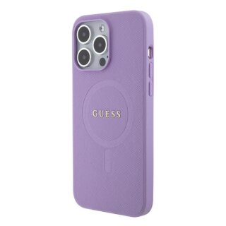 Guess GUHMP15XPSAHMCU MagSafe iPhone 15 Pro Max bőr hátlap tok - lila