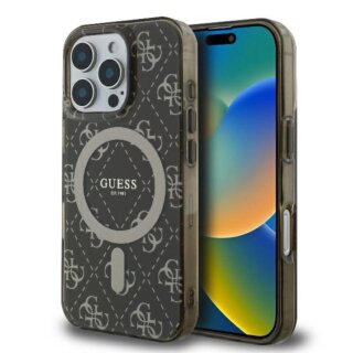 Guess GUHMP16LH4DTEW MagSafe iPhone 16 Pro kemény hátlap tok - barna