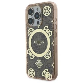 Guess GUHMP16LH4PYEEW MagSafe iPhone 16 Pro kemény hátlap tok - barna