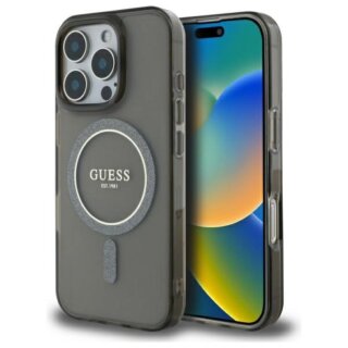 Guess GUHMP16LHFGEREK MagSafe iPhone 16 Pro kemény hátlap tok - fekete