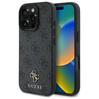 Guess GUHMP16LP4SM4MK MagSafe iPhone 16 Pro kemény hátlap tok - fekete