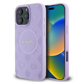Guess GUHMP16LPSAPSMEU MagSafe iPhone 16 Pro bőr hátlap tok - lila