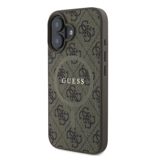 Guess GUHMP16MG4GFRW MagSafe iPhone 16 Plus bőr hátlap tok - barna