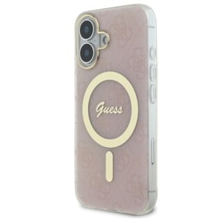 Guess GUHMP16MH4STP MagSafe iPhone 16 Plus kemény hátlap tok - rózsaszín