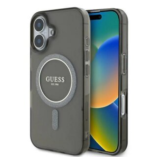 Guess GUHMP16MHFGEREK MagSafe iPhone 16 Plus kemény hátlap tok - fekete