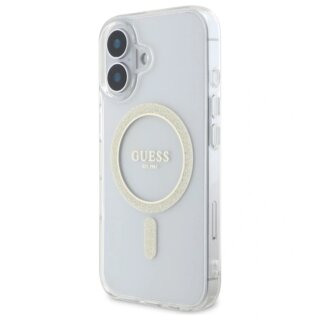Guess GUHMP16MHFGERET MagSafe iPhone 16 Plus kemény hátlap tok - átlátszó