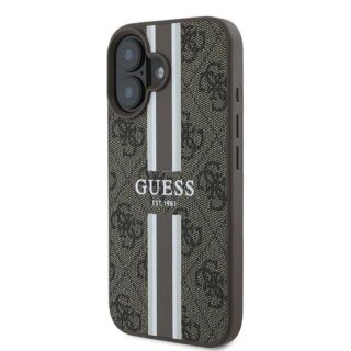 Guess GUHMP16MP4RPSW MagSafe iPhone 16 Plus bőr hátlap tok - barna