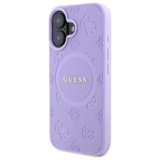 Guess GUHMP16MPSAPSMEU MagSafe iPhone 16 Plus bőr hátlap tok - lila