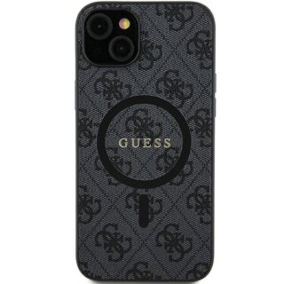 Guess GUHMS24LG4GFRK MagSafe Samsung Galaxy S24 Ultra bőr hátlap tok - fekete