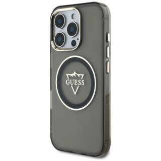 Guess IML Metal Mountain MagSafe iPhone 16 Pro kemény hátlap tok - fekete