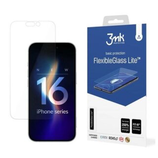 3mk FlexibleGlass Lite iPhone 16 Plus hibrid kijelzővédő üvegfólia