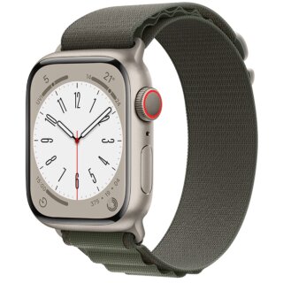 iKi Apple Watch 46mm / 45mm / 44mm / Ultra 49mm Alpesi szövet szíj - zöld