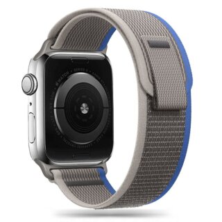 iKi Apple Watch 42mm / 41mm / 40mm Terep szövet szíj - szürke/kék