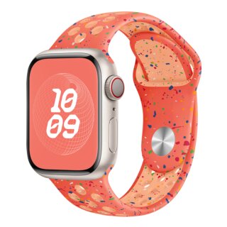 iKi Apple Watch 42mm / 41mm / 40mm lélegző sport szilikon szíj - öko-narancssárga