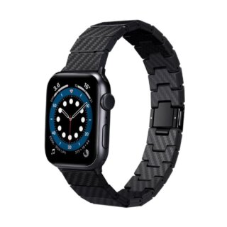 Pitaka Apple Watch 46mm / 45mm / 44mm / Ultra 49mm carbon szíj - fekete