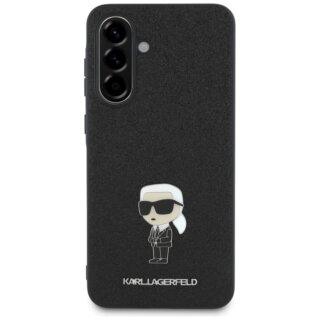 Karl Lagerfeld Fixed Glitter Ikonik Logo Metal Pin Samsung Galaxy A36 kemény hátlap tok - fekete